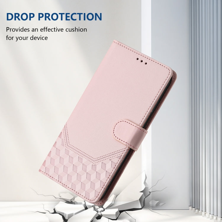 For Ulefone Note 18 Ultra Honeycomb Embossing RFID Leather Phone Case(Pink) - Ulefone Cases by PMC Jewellery | Online Shopping South Africa | PMC Jewellery | Buy Now Pay Later Mobicred