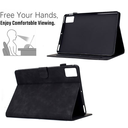 For Lenovo Tab M11 / Xiaoxin Pad 2024 Cats Embossed Leather Smart Tablet Case(Black) - Lenovo by PMC Jewellery | Online Shopping South Africa | PMC Jewellery | Buy Now Pay Later Mobicred