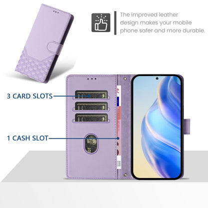 For Sony Xperia 1 VI 2024 Honeycomb Embossing RFID Leather Phone Case(Light Purple) - Sony Cases by PMC Jewellery | Online Shopping South Africa | PMC Jewellery | Buy Now Pay Later Mobicred