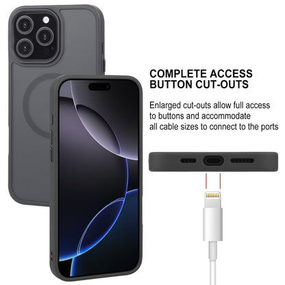 For iPhone 16 Pro Max GEBEI Skin Feel MagSafe Magnetic Phone Case(Black) - iPhone 16 Pro Max Cases by GEBEI | Online Shopping South Africa | PMC Jewellery | Buy Now Pay Later Mobicred