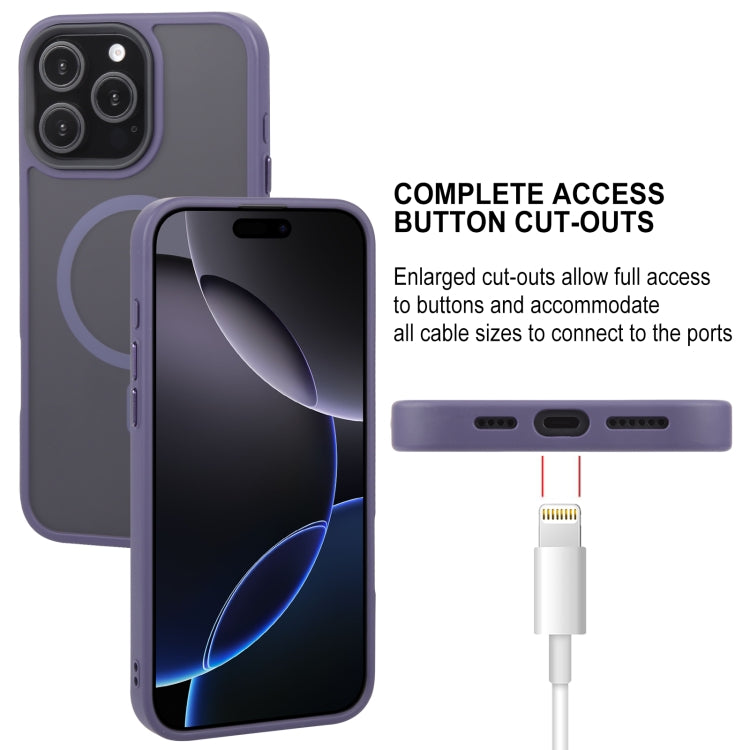 For iPhone 16 Pro Max GEBEI Skin Feel MagSafe Magnetic Phone Case(Purple) - iPhone 16 Pro Max Cases by GEBEI | Online Shopping South Africa | PMC Jewellery | Buy Now Pay Later Mobicred