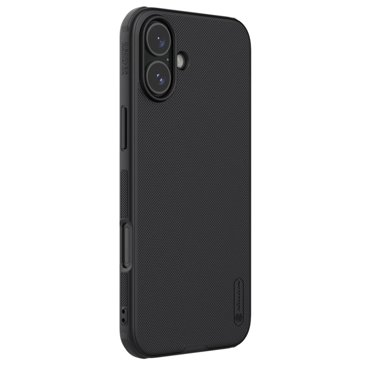 For iPhone 16 NILLKIN Frosted Shield Pro PC + TPU Phone Case(Black) - iPhone 16 Cases by NILLKIN | Online Shopping South Africa | PMC Jewellery | Buy Now Pay Later Mobicred