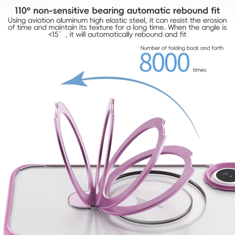 For iPhone 16 Plus ZGA Magsafe Holder PC Hybrid TPU Phone Case(Pink) - free shipping - PMC Jewellery - Order now!