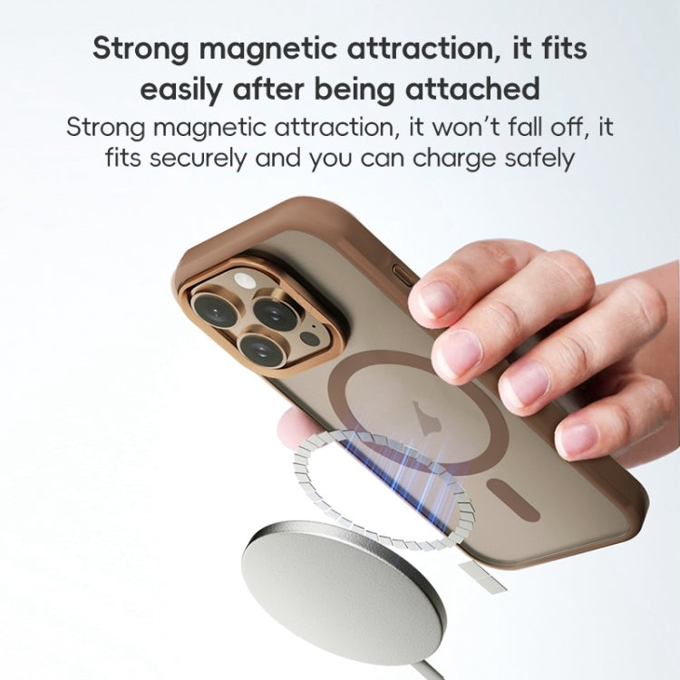 For iPhone 16 ZGA Magsafe Frosted PC Hybrid TPU Phone Case(Pink) - free shipping - PMC Jewellery - Order now!