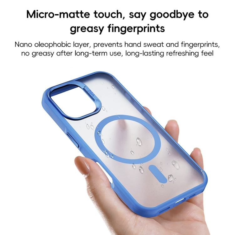For iPhone 16 ZGA Magsafe Frosted PC Hybrid TPU Phone Case(Blue) - free shipping - PMC Jewellery - Order now!
