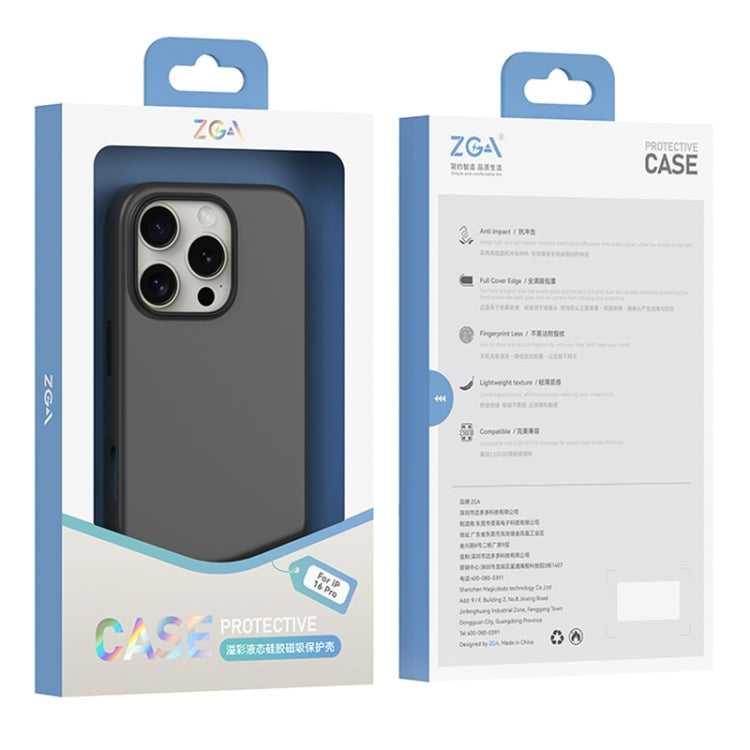 For iPhone 16 ZGA Colorful Liquid Silicone Magsafe Phone Case(Blue) - iPhone 16 Cases by ZGA | Online Shopping South Africa | PMC Jewellery | Buy Now Pay Later Mobicred