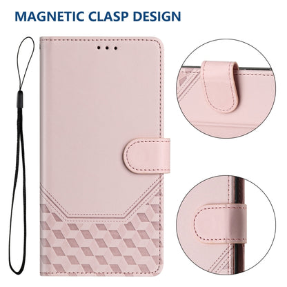 For Huawei Pura 70 Honeycomb Embossing RFID Leather Phone Case(Pink) - Huawei Cases by PMC Jewellery | Online Shopping South Africa | PMC Jewellery | Buy Now Pay Later Mobicred