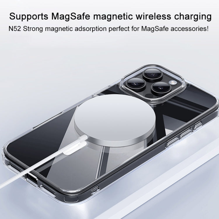 For iPhone 16 TGVIS LEN Series MagSafe Magnetic Phone Case(Transparent) - iPhone 16 Cases by TGVIS | Online Shopping South Africa | PMC Jewellery | Buy Now Pay Later Mobicred