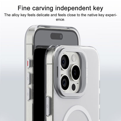 For iPhone 16 Plus TGVIS Stand Series MagSafe Phone Case with Lens Frame Holder(Transparent) - iPhone 16 Plus Cases by TGVIS | Online Shopping South Africa | PMC Jewellery | Buy Now Pay Later Mobicred