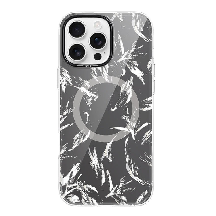 For iPhone 16 Pro TGVIS Grace Series MagSafe Magnetic Phone Case(Mirror Flower) - iPhone 16 Pro Cases by TGVIS | Online Shopping South Africa | PMC Jewellery | Buy Now Pay Later Mobicred