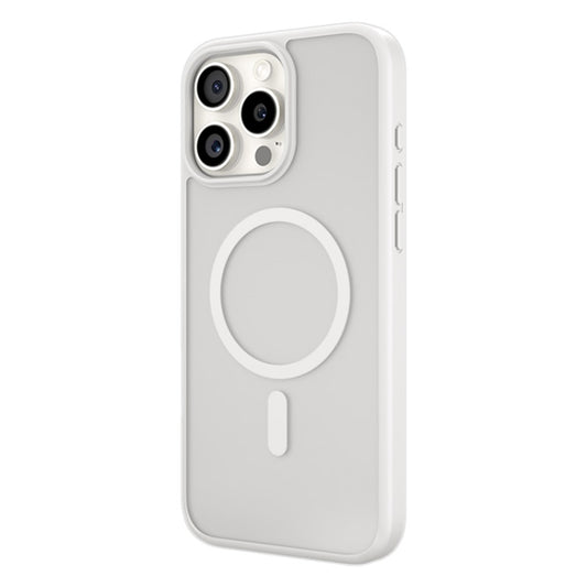 For iPhone 16 Pro Max TGVIS GRACE Series MagSafe Frosted Translucent Phone Case(White) - iPhone 16 Pro Max Cases by TGVIS | Online Shopping South Africa | PMC Jewellery | Buy Now Pay Later Mobicred