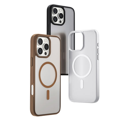 For iPhone 16 Plus TGVIS GRACE Series MagSafe Frosted Translucent Phone Case(Black) - iPhone 16 Plus Cases by TGVIS | Online Shopping South Africa | PMC Jewellery | Buy Now Pay Later Mobicred