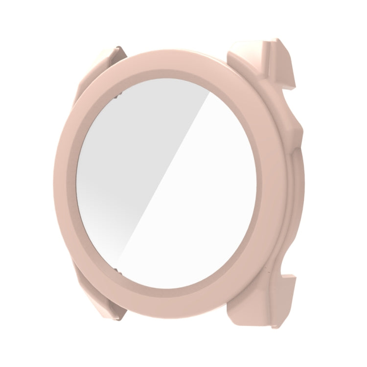 For Garmin Fenix 8 AMOLED 51mm Tempered Glass Film Integrated PC Watch Protective Case(Pink) - Watch Cases by PMC TechLife | Online Shopping South Africa | PMC TechLife | Buy Now Pay Later Mobicred