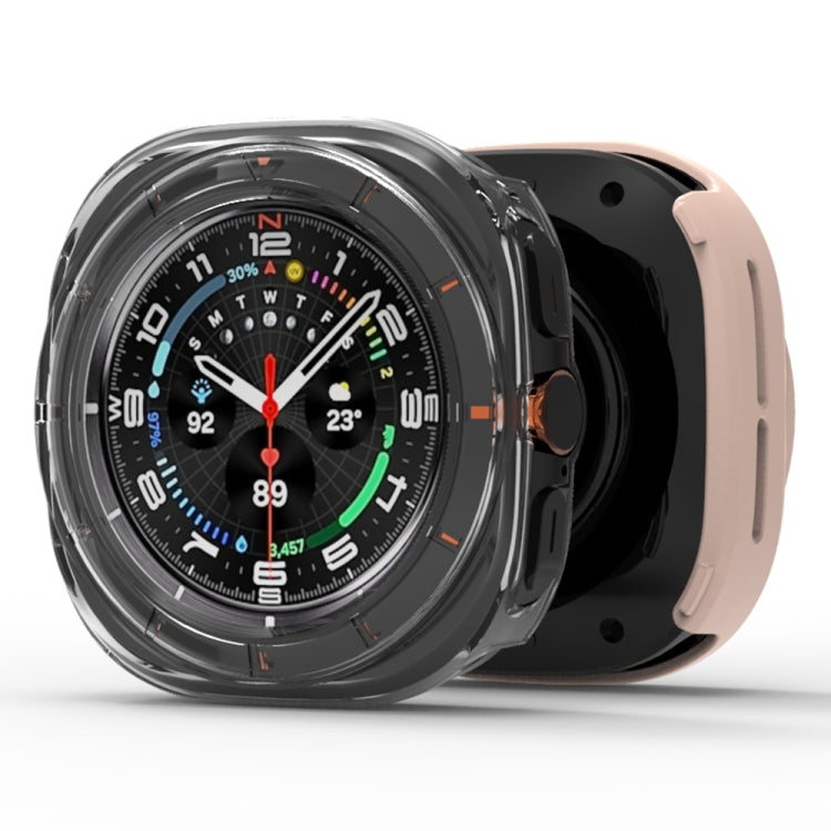 For Samsung Galaxy Watch Ultra 47mm Tempered Glass Film Integrated PC Watch Protective Case(Midnight Blue) - Watch Cases by PMC TechLife | Online Shopping South Africa | PMC TechLife | Buy Now Pay Later Mobicred