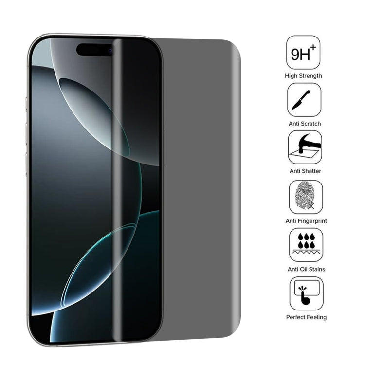 For iPhone 16 Pro 25pcs High Transparency Full Cover Anti-spy Tempered Glass Film - iPhone 16 Pro Tempered Glass by PMC Jewellery | Online Shopping South Africa | PMC Jewellery | Buy Now Pay Later Mobicred