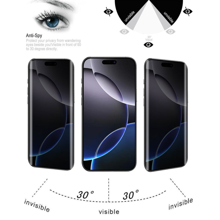 For iPhone 16 Pro Max 25pcs High Transparency Full Cover Anti-spy Tempered Glass Film - iPhone 16 Pro Max Tempered Glass by PMC Jewellery | Online Shopping South Africa | PMC Jewellery | Buy Now Pay Later Mobicred