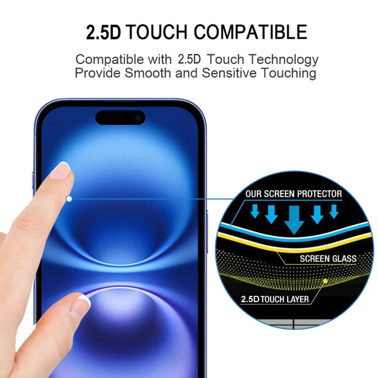 For iPhone 16 Full Glue Screen Tempered Glass Film - iPhone 16 Tempered Glass by PMC Jewellery | Online Shopping South Africa | PMC Jewellery | Buy Now Pay Later Mobicred