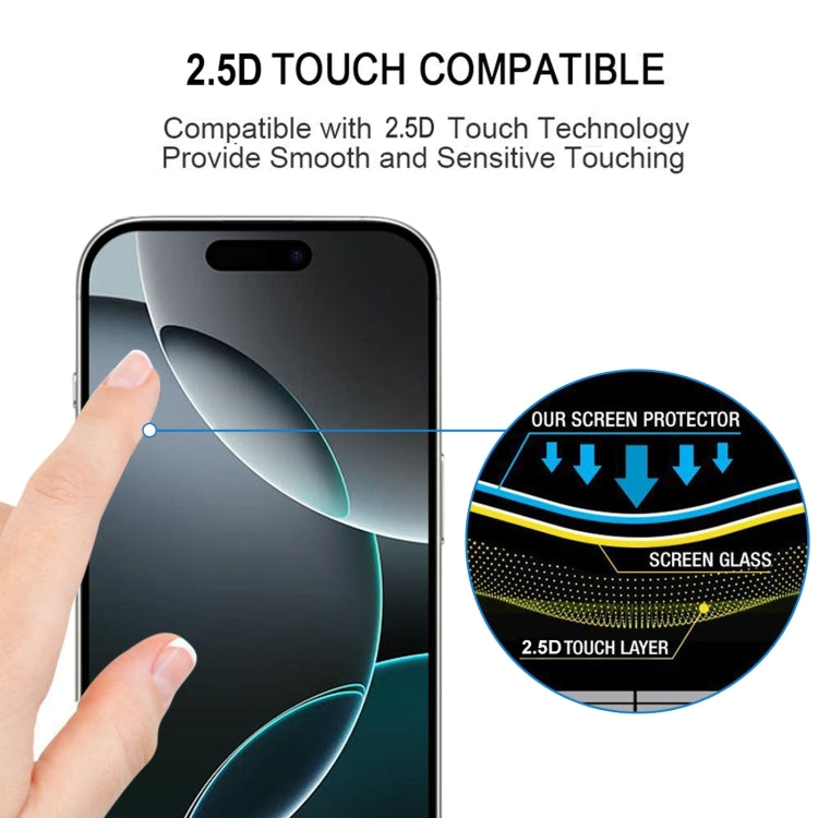 For iPhone 16 Pro Full Glue Screen Tempered Glass Film - iPhone 16 Pro Tempered Glass by PMC Jewellery | Online Shopping South Africa | PMC Jewellery | Buy Now Pay Later Mobicred