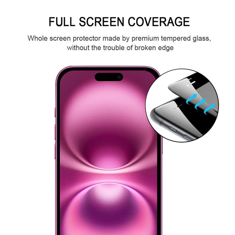 For iPhone 16 Plus 25pcs Full Glue Screen Tempered Glass Film - iPhone 16 Plus Tempered Glass by PMC Jewellery | Online Shopping South Africa | PMC Jewellery | Buy Now Pay Later Mobicred