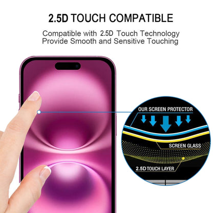 For iPhone 16 Plus 25pcs Full Glue Screen Tempered Glass Film - iPhone 16 Plus Tempered Glass by PMC Jewellery | Online Shopping South Africa | PMC Jewellery | Buy Now Pay Later Mobicred