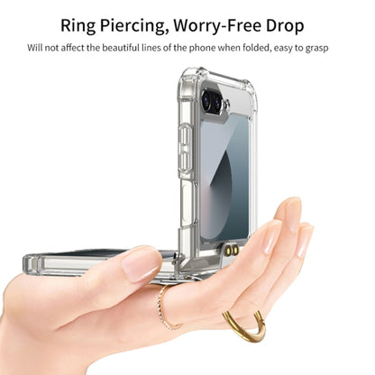 For Samsung Galaxy Z Flip6 GKK Airbag Protective Phone Case with Ring & Pen(Black) - Galaxy Z Flip6 5G Cases by GKK | Online Shopping South Africa | PMC Jewellery | Buy Now Pay Later Mobicred