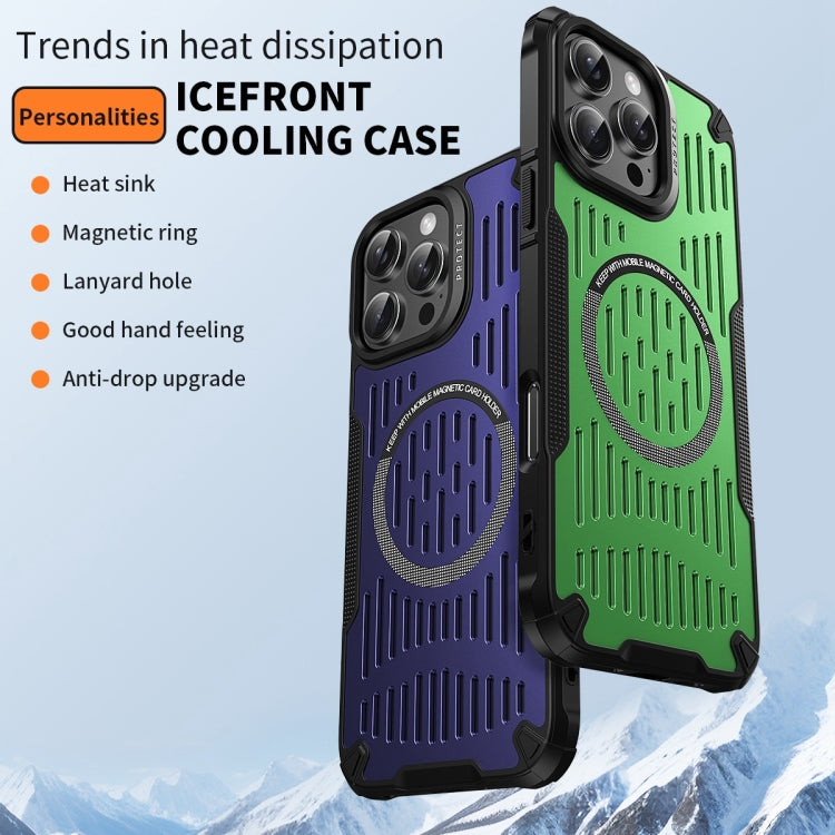 For iPhone 16 Pro Ice Front Cooling MagSafe Magnetic Phone Case(Purple) - iPhone 16 Pro Cases by PMC Jewellery | Online Shopping South Africa | PMC Jewellery | Buy Now Pay Later Mobicred