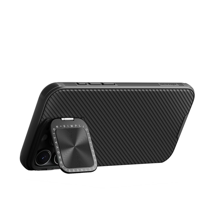 For iPhone 16 Pro NILLKIN Black Mirror Prop CD Texture Mirror Phone Case(Black) - iPhone 16 Pro Cases by NILLKIN | Online Shopping South Africa | PMC Jewellery | Buy Now Pay Later Mobicred