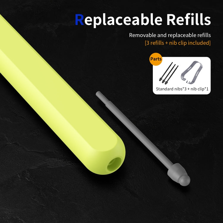 For Samsung Galaxy Z Fold6 / 5 / 4 / 3 Electromagnetic Stylus Pen with Pen Slot(Yellow Green) - Stylus Pen by PMC TechLife | Online Shopping South Africa | PMC TechLife | Buy Now Pay Later Mobicred