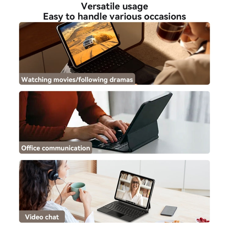 For iPad Pro 12.9 2020 / 2018 Yesido Dual-sided Clip Digital Display Magnetic Keyboard Leather Case(Black) - free shipping - PMC Jewellery - Order now!