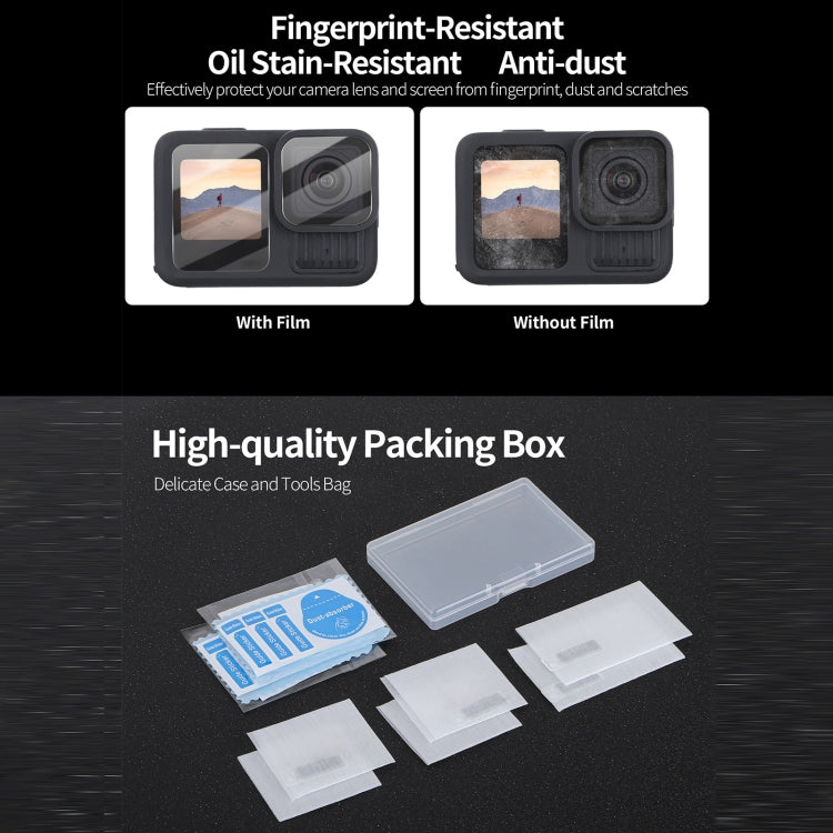 For GoPro HERO13 Black Sunnylife 3 in 1 Lens Protector Front and Rear Screen Tempered Glass Films, Quantity:2 + 2 + 2 Sets - free shipping - PMC TechLife - Order now!