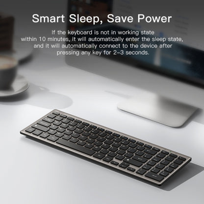 Yesido KB10 Portable 95 Keys 2.4G Wireless Computer Keyboard(Black) - Wireless Keyboard by Yesido | Online Shopping South Africa | PMC Jewellery | Buy Now Pay Later Mobicred