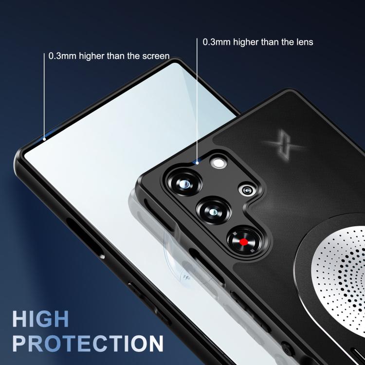 For ZTE nubia Red Magic 10 Pro+ Heat Dissipation Aromatherapy MagSafe Holder Phone Case(Silver) - ZTE Cases by PMC TechLife | Online Shopping South Africa | PMC TechLife | Buy Now Pay Later Mobicred