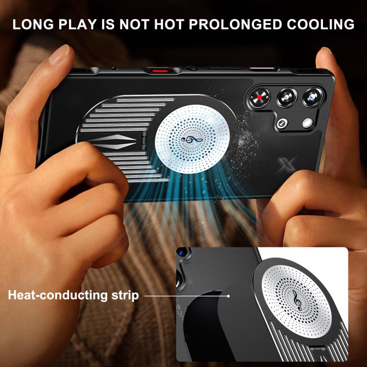For ZTE nubia Red Magic 10 Pro+ Heat Dissipation Aromatherapy MagSafe Holder Phone Case(Silver) - ZTE Cases by PMC TechLife | Online Shopping South Africa | PMC TechLife | Buy Now Pay Later Mobicred