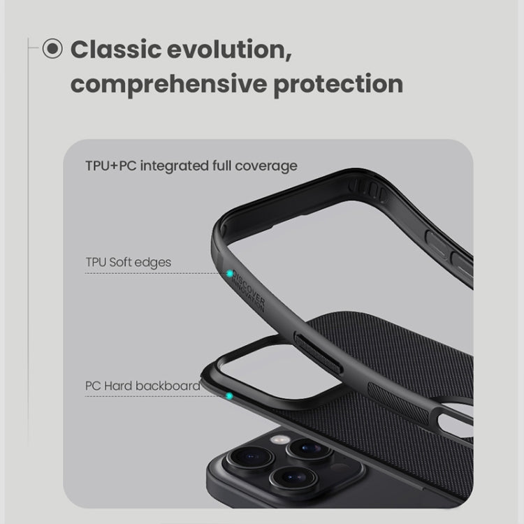 For iPhone 16 Pro NILLKIN Frosted Shield Pro PC + TPU Phone Case(Black) - iPhone 16 Pro Cases by NILLKIN | Online Shopping South Africa | PMC Jewellery | Buy Now Pay Later Mobicred