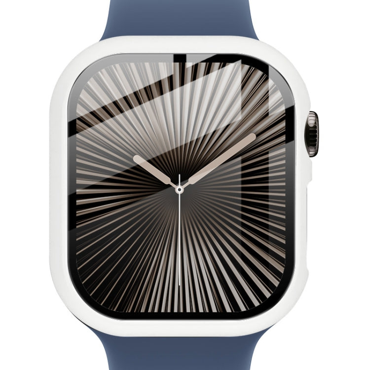 For Apple Watch Series 10 42mm imak Integrated Watch Case with Film(White) - Watch Cases by imak | Online Shopping South Africa | PMc TechLife | Buy Now Pay Later Mobicred