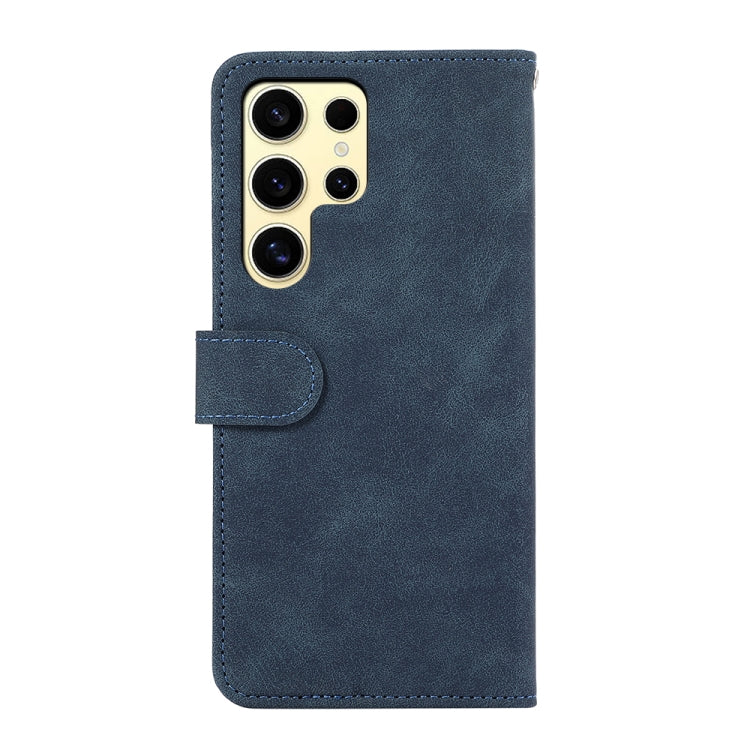 For Samsung Galaxy S25 Ultra 5G ABEEL Color Block Magnetic RFID Leather Phone Case(Blue-Brown) - Galaxy S25 Ultra 5G Cases by PMC TechLife | Online Shopping South Africa | PMC TechLife | Buy Now Pay Later Mobicred