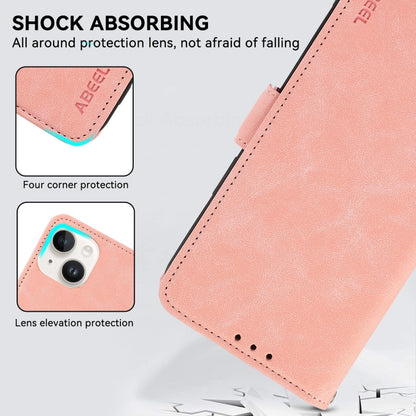 For Samsung Galaxy S25 Ultra 5G ABEEL Frosted Magnetic RFID Leather Phone Case(Pink) - Galaxy S25 Ultra 5G Cases by PMC Jewellery | Online Shopping South Africa | PMC Jewellery | Buy Now Pay Later Mobicred