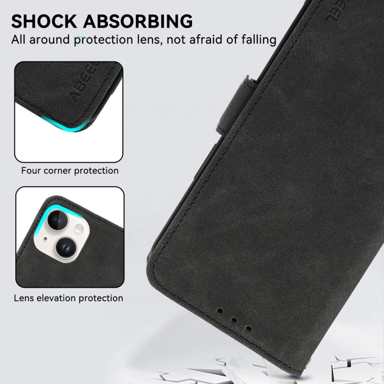 For Samsung Galaxy S25 Ultra 5G ABEEL Frosted Magnetic RFID Leather Phone Case(Black) - Galaxy S25 Ultra 5G Cases by PMC Jewellery | Online Shopping South Africa | PMC Jewellery | Buy Now Pay Later Mobicred