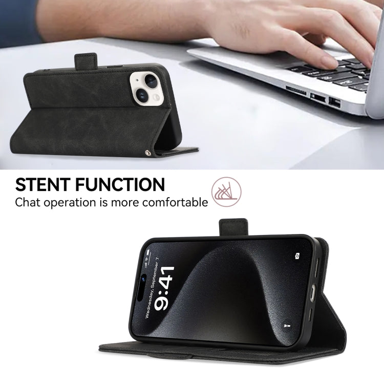 For Samsung Galaxy S25 Ultra 5G ABEEL Frosted Magnetic RFID Leather Phone Case(Black) - Galaxy S25 Ultra 5G Cases by PMC Jewellery | Online Shopping South Africa | PMC Jewellery | Buy Now Pay Later Mobicred
