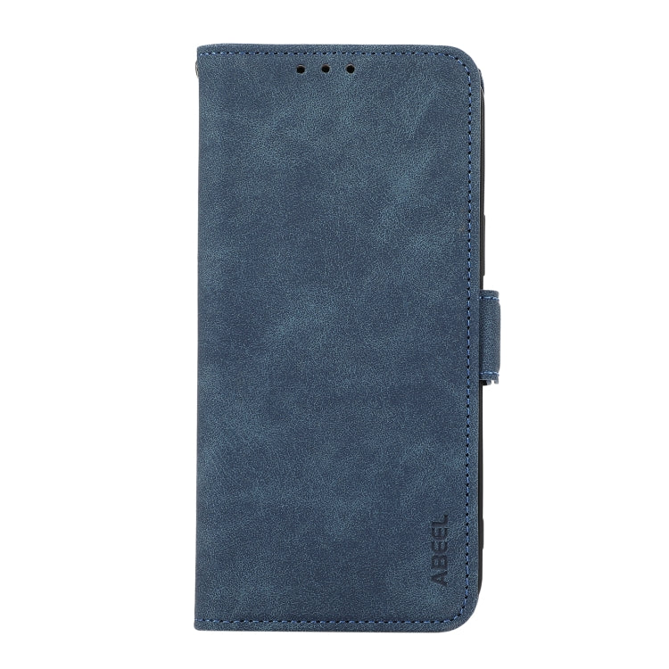 For Samsung Galaxy S25 Ultra 5G ABEEL Frosted Magnetic RFID Leather Phone Case(Blue) - Galaxy S25 Ultra 5G Cases by PMC Jewellery | Online Shopping South Africa | PMC Jewellery | Buy Now Pay Later Mobicred
