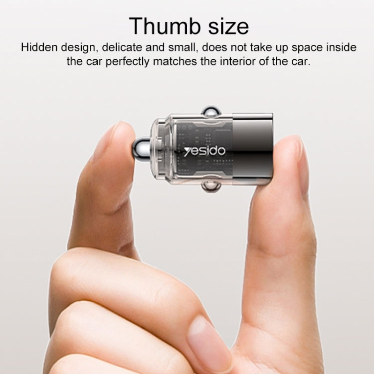 Yesido Y67 PD45W Single USB-C / Type-C Zinc Alloy Mini Car Charger(Metal Grey) - free shipping - PMC Jewellery - Order now!
