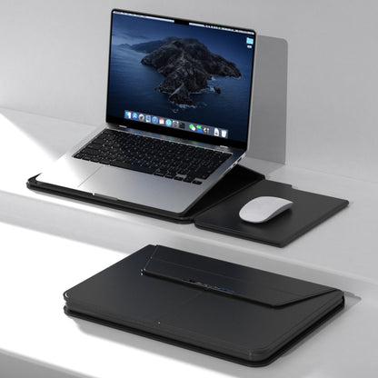 Multifunctional Laptop PU Magnetic Stand Split Liner Bag with Mouse Pad Function, Size:15 inch(Black) - 15 inch by PMC Jewellery | Online Shopping South Africa | PMC Jewellery | Buy Now Pay Later Mobicred