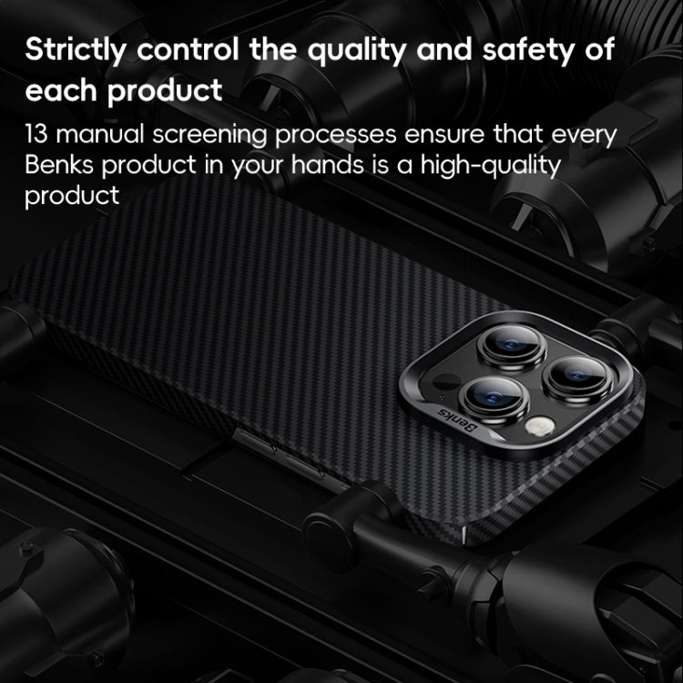 For iPhone 16 Plus Benks Classic Kevlar 600D Fiber MagSafe Phone Case(Black) - free shipping - PMC Jewellery - Order now!
