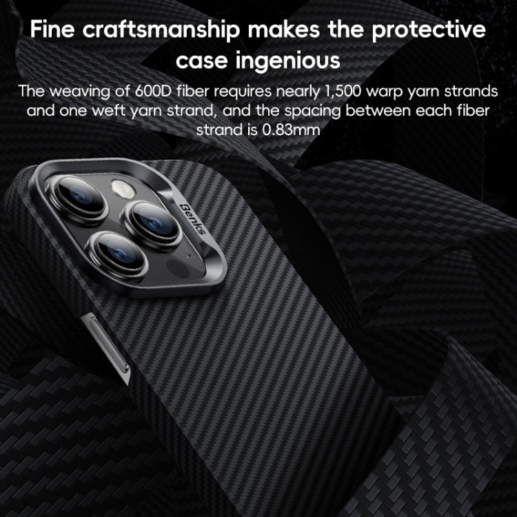 For iPhone 16 Plus Benks Classic Kevlar 600D Fiber MagSafe Phone Case(Black) - free shipping - PMC Jewellery - Order now!