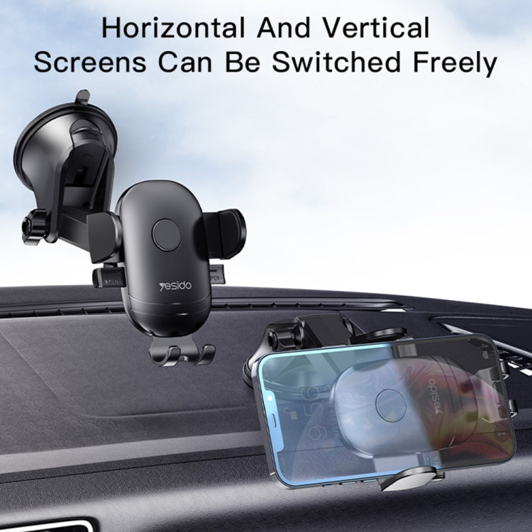 Yesido C138 Free Stretch Rod Suction Cup Car Holder(Black) - Car Holders by Yesido | Online Shopping South Africa | PMC Jewellery | Buy Now Pay Later Mobicred