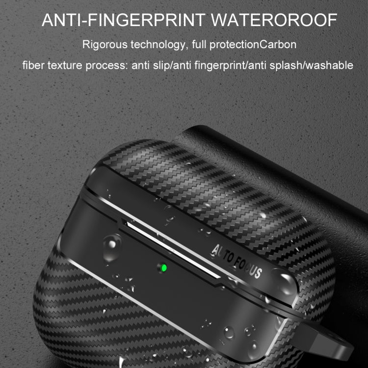For AirPods 4 Carbon Fiber Texture Bluetooth Earphone Protective Case(Black) - free shipping - PMC Jewellery - Order now!
