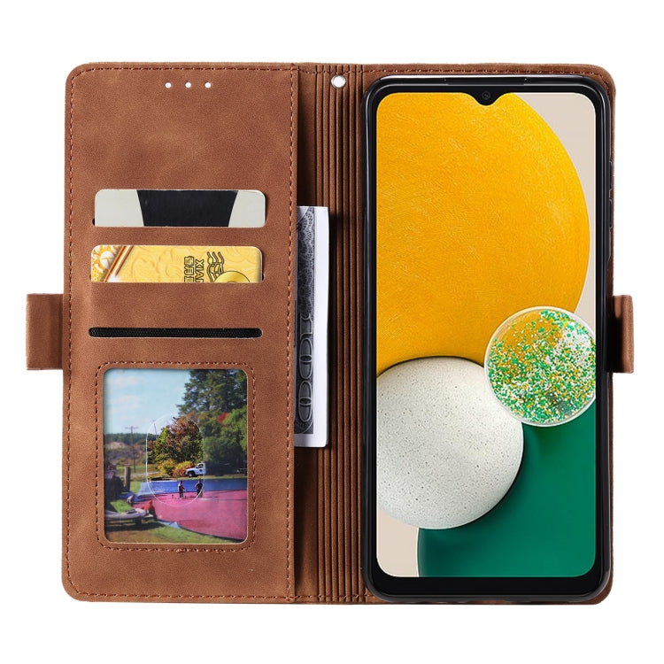 For Samsung Galaxy S25+ 5G Retro Splicing Horizontal Flip Leather Phone Case(Grey) - Galaxy S25+ 5G Cases by PMC TechLife | Online Shopping South Africa | PMC TechLife | Buy Now Pay Later Mobicred