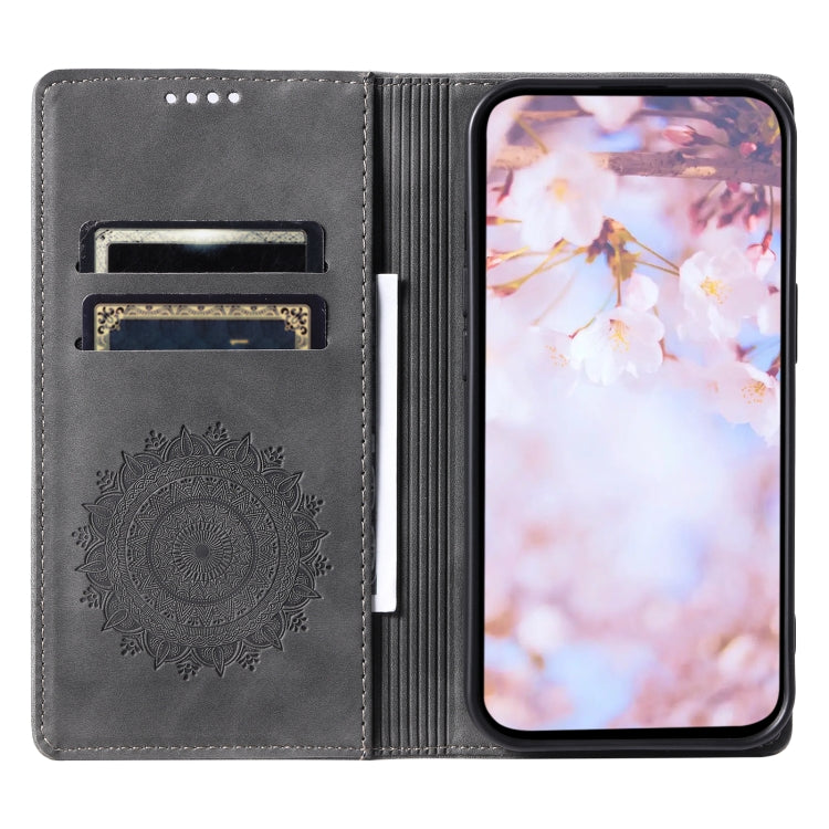 For Samsung Galaxy S25 Ultra 5G Totem Embossed Magnetic Leather Phone Case(Grey) - Galaxy S25 Ultra 5G Cases by PMC Jewellery | Online Shopping South Africa | PMC Jewellery | Buy Now Pay Later Mobicred