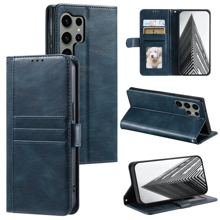 For Samsung Galaxy S25 Ultra 5G Simple 6-Card Wallet Leather Phone Case(Navy Blue) - Galaxy S25 Ultra 5G Cases by PMC Jewellery | Online Shopping South Africa | PMC Jewellery | Buy Now Pay Later Mobicred