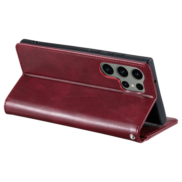 For Samsung Galaxy S25 Ultra 5G Simple 6-Card Wallet Leather Phone Case(Wine Red) - Galaxy S25 Ultra 5G Cases by PMC TechLife | Online Shopping South Africa | PMC TechLife | Buy Now Pay Later Mobicred